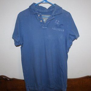 Hollister HCO Blue Polo Shirt Size Large
